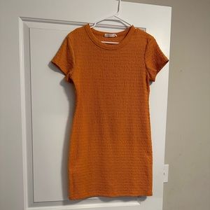 Elodie texture dress in orange